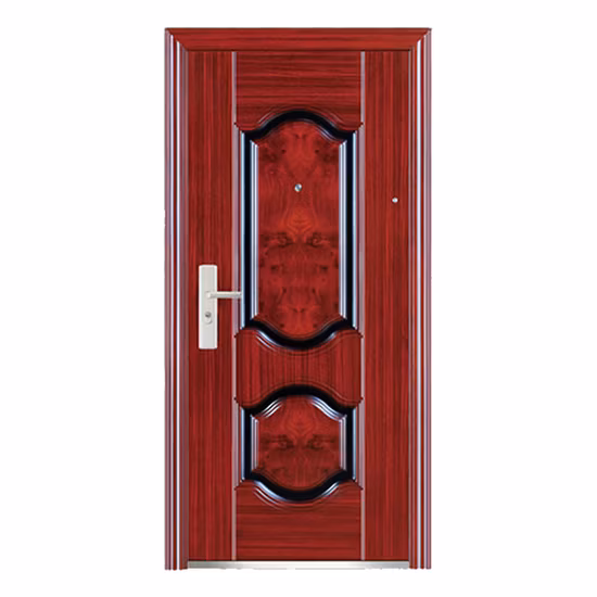 Heat Transfer Wood Grain Steel Door with Digital Lock