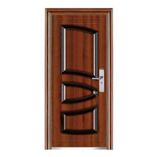 Heat Transfer Wood Grain Steel Door with Digital Lock