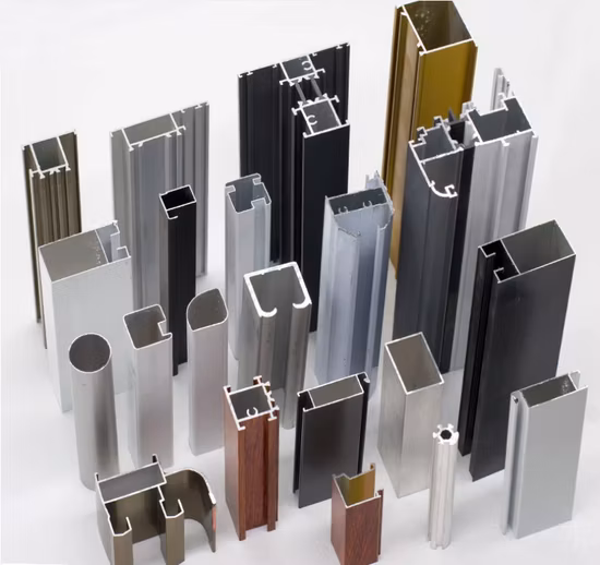 6061/6063/6000 Series Aluminium/Aluminum Alloy Extruded/Extrusion Profile Sliding Door Window Frame Industrial Powder Coat Wood Grain Oxidation Anodized OEM ODM