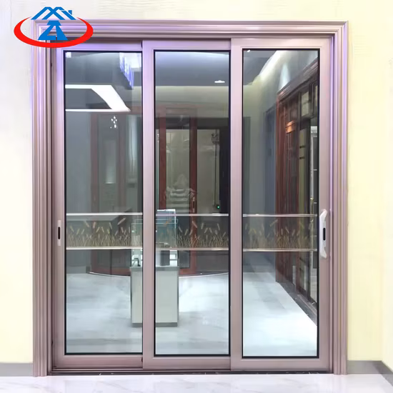 Powder Coating Manufacturer Aluminum Double Glass Custom Sliding Doors
