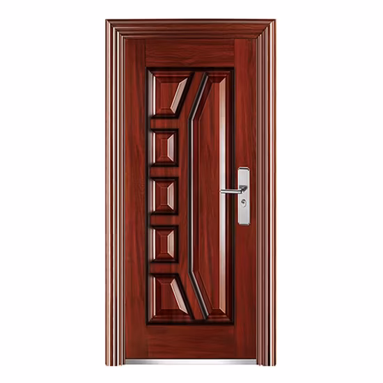 Heat Transfer Wood Grain Steel Door with Digital Lock