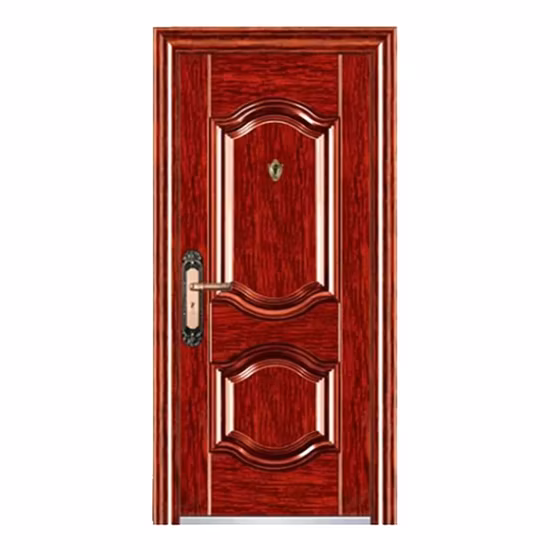 Wärmeübertragungstür aus Stahl mit Holzmaserung und digitalem Schloss